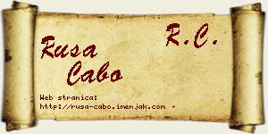 Rusa Cabo vizit kartica
